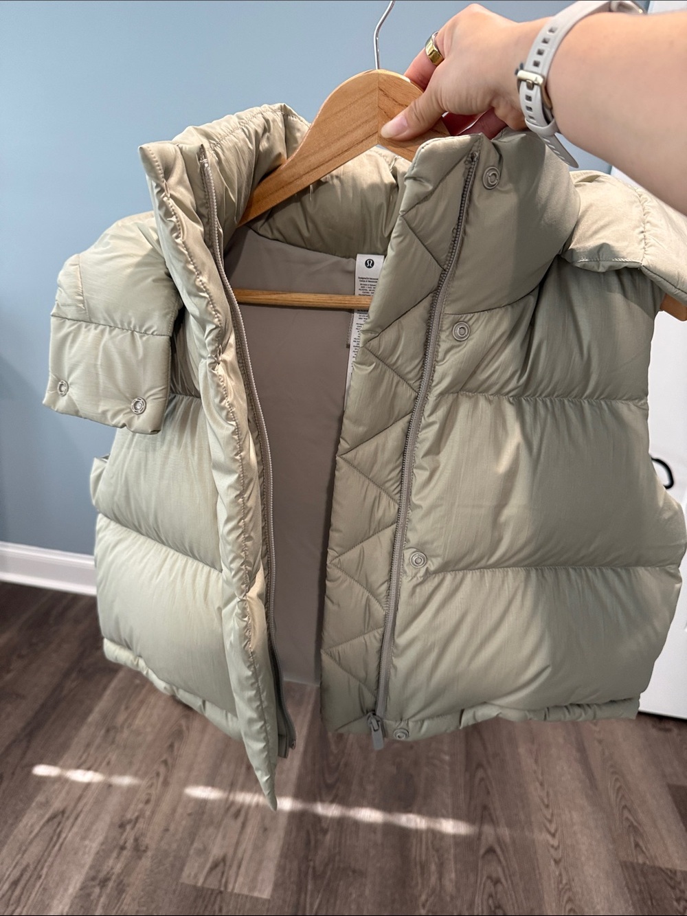 lululemon athletica Sage Green Quilted Puffer Vest